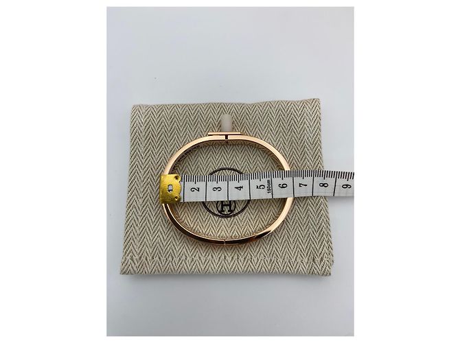 Hermès Pulsera Mini Click Kelly Oro Rosa Rosa Multicolor - vista 13