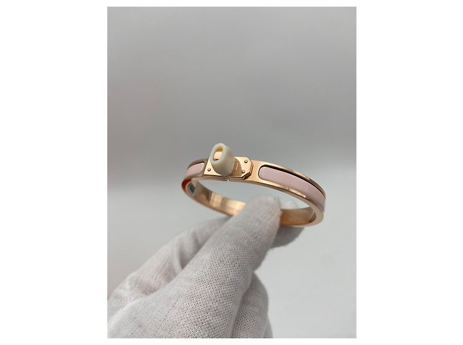 Hermès Pulsera Mini Click Kelly Oro Rosa Rosa Multicolor - vista 7