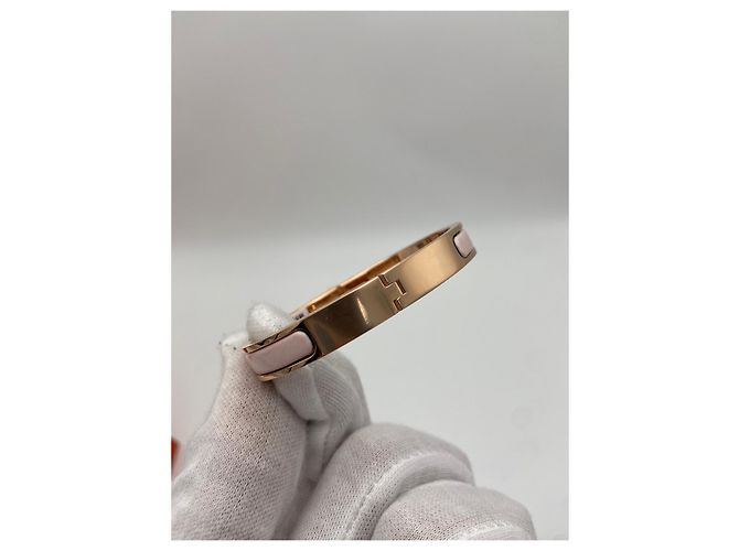 Hermès Pulsera Mini Click Kelly Oro Rosa Rosa Multicolor - vista 9