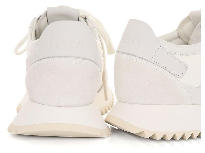 Sneakers in suede Moncler Bianco - vista 11