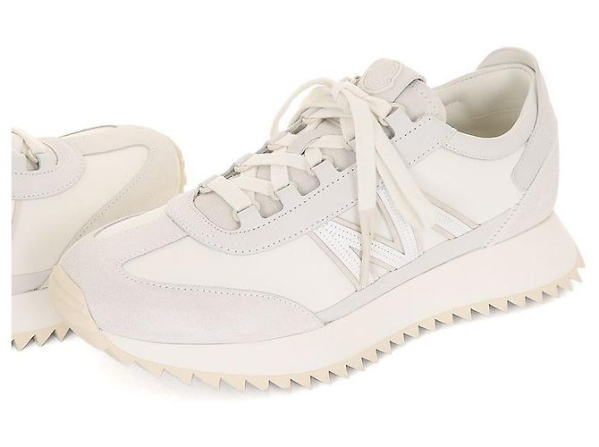 Sneakers in suede Moncler Bianco - vista 7