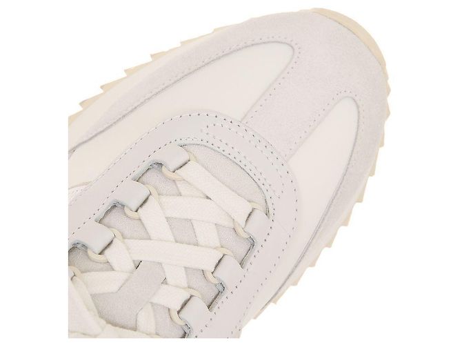 Sneakers in suede Moncler Bianco - vista 8