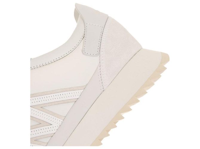 Sneakers in suede Moncler Bianco - vista 9