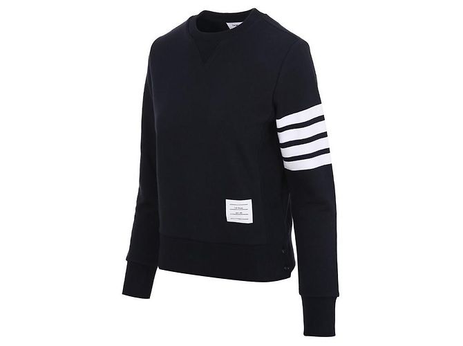 Thom Browne Sudadera clásica de bucle para mujeres Azul - vista 3