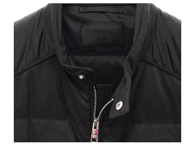 Prada Chaleco acolchado con logo triangular negro - vista 4