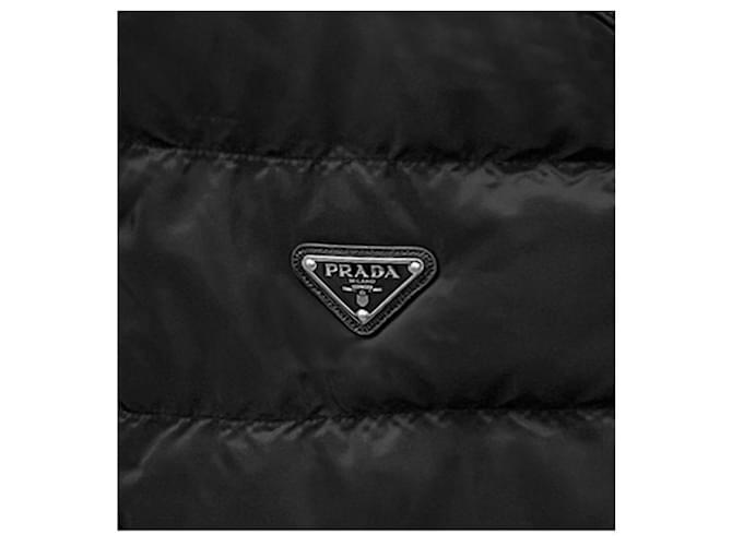 Prada Chaleco acolchado con logo triangular negro - vista 6