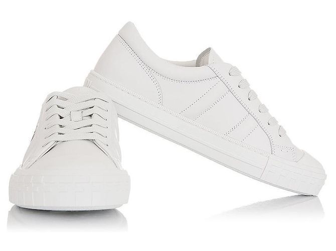 Fendi sneakers basse in pelle Domino Bianco - vista 5
