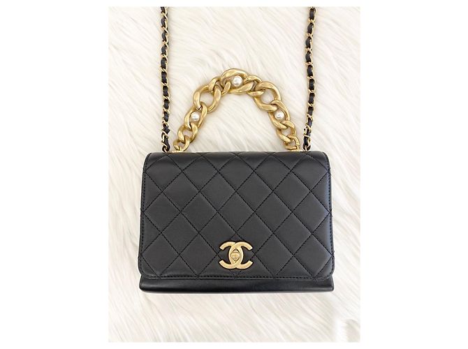 Chanel Piccola borsa a tracolla con catena a tre perle Multicolore - vista 13