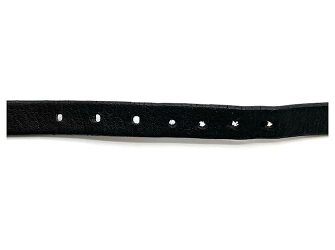 Louis Vuitton Bracciale Doppio in Pelle Neogram Nero - vista 10