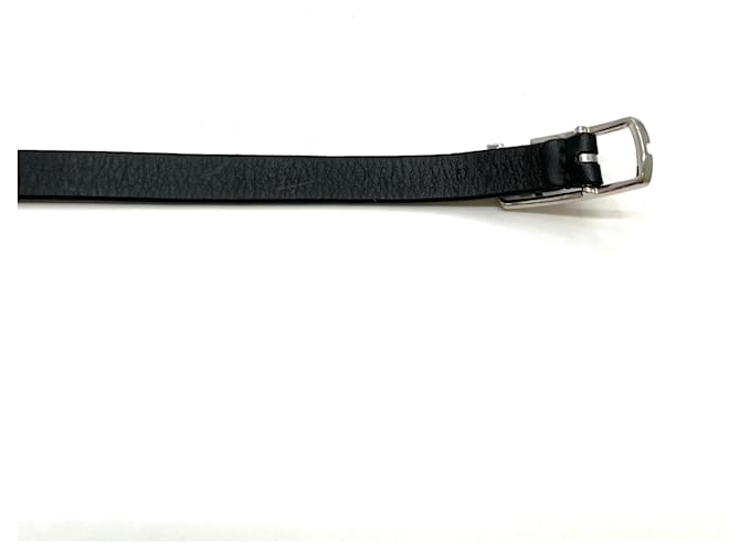Louis Vuitton Bracciale Doppio in Pelle Neogram Nero - vista 9