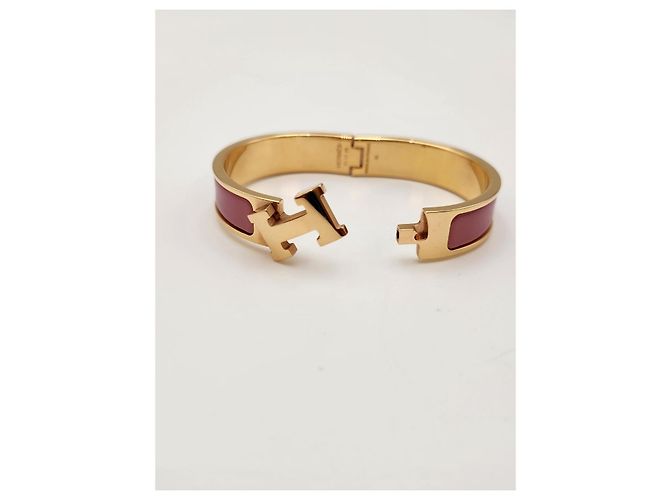 Hermès Pulseira Click Ouro Rosa Condição - vista 12