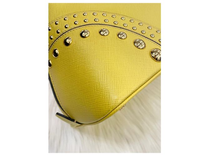 Prada Borsa Tote e a Spalla Baldini in Saffiano D'oro - vista 15