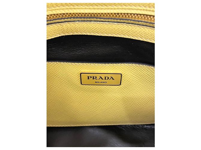 Prada Borsa Tote e a Spalla Baldini in Saffiano D'oro - vista 20
