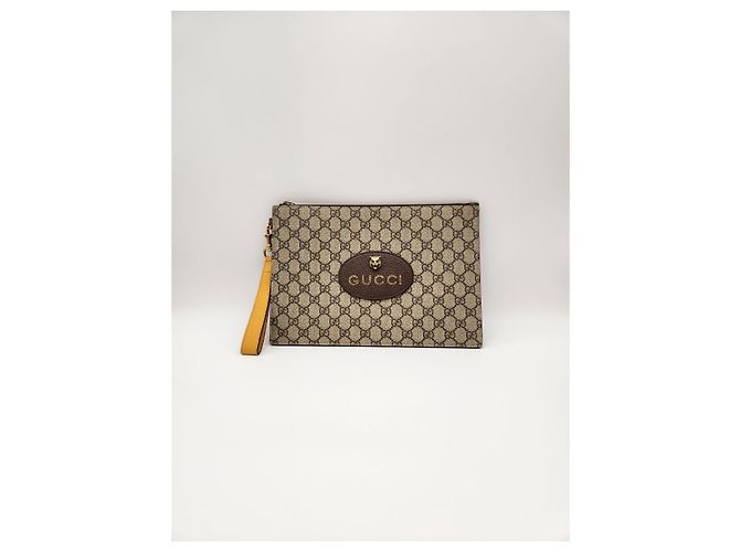 Gucci Pochette GG Supreme Neo Vintage Jaune - vue 5