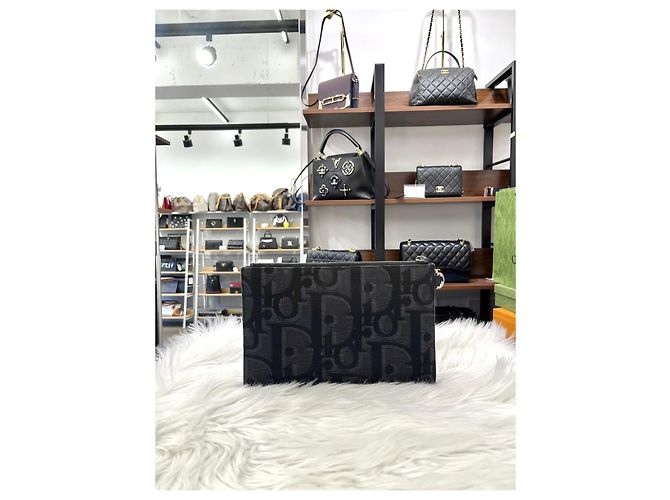 Dior Clutch Maxi Oblique Jacquard Condizione Multicolore - vista 5