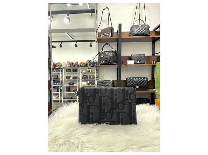 Dior Clutch Maxi Oblique Jacquard Condizione Multicolore - vista 7