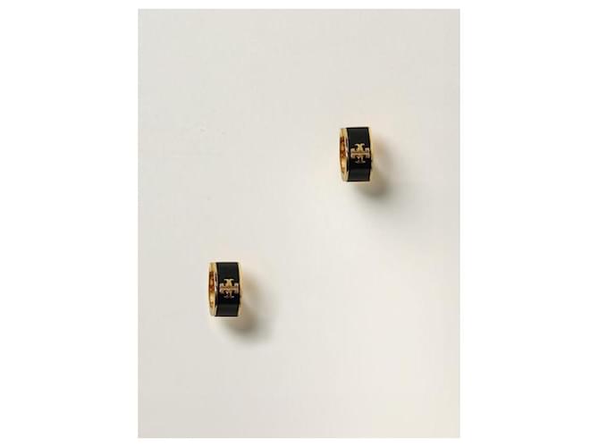 Tory Burch Pendientes Huggie Negro - vista 4