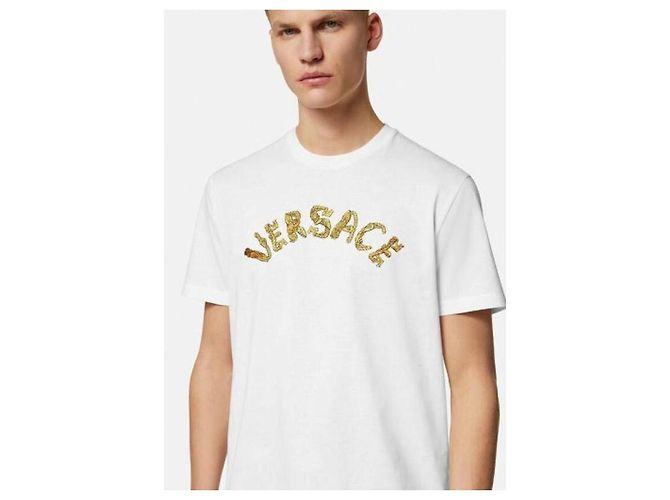 Versace Baroque Logo T-Shirt Weiß - Ansicht 6