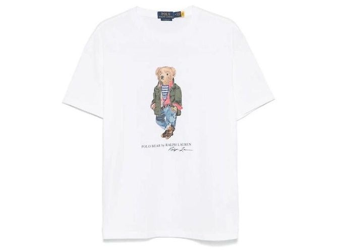 Ralph Lauren Camiseta de jersey de algodão com ajuste clássico e urso Branco - vista 4