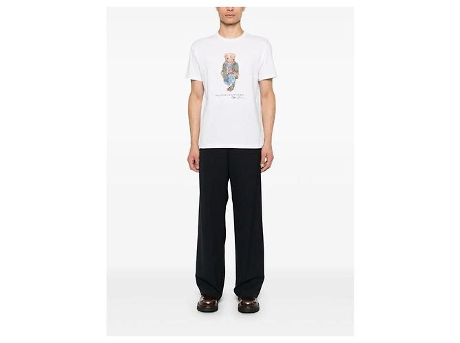 Ralph Lauren Camiseta de jersey de algodão com ajuste clássico e urso Branco - vista 5