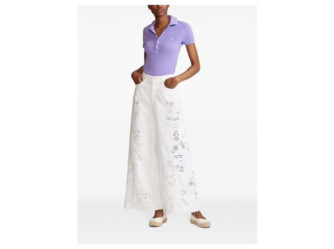 Ralph Lauren Polo de algodón stretch con logo Pony bordado de manga corta Púrpura - vista 7