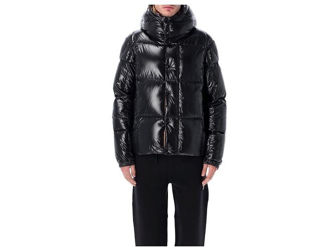 Moncler Jaqueta curta de down com capuz Parana Preto - vista 4