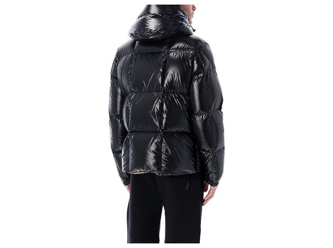 Moncler Jaqueta curta de down com capuz Parana Preto - vista 5