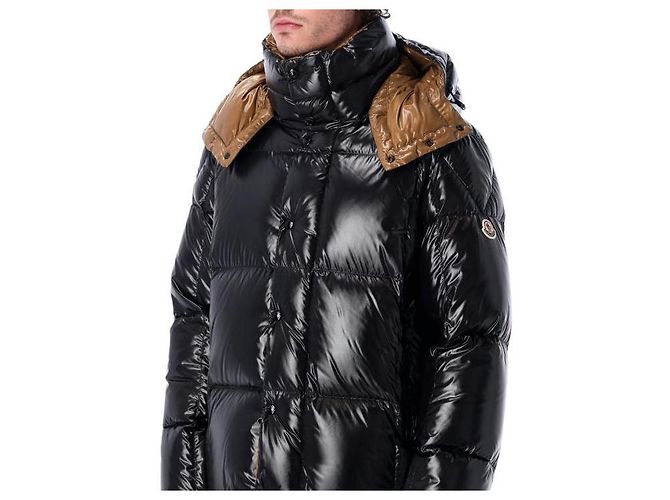 Moncler Jaqueta curta de down com capuz Parana Preto - vista 6