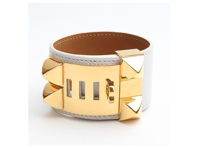 Hermès Bracciale Medor Blanc placcato oro Bianco - vista 3