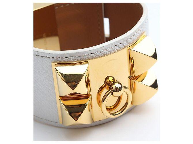 Hermès Bracciale Medor Blanc placcato oro Bianco - vista 4