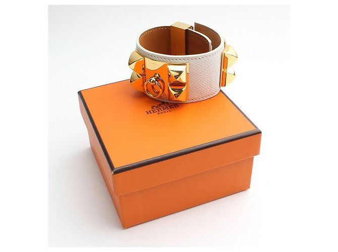 Hermès Bracciale Medor Blanc placcato oro Bianco - vista 5