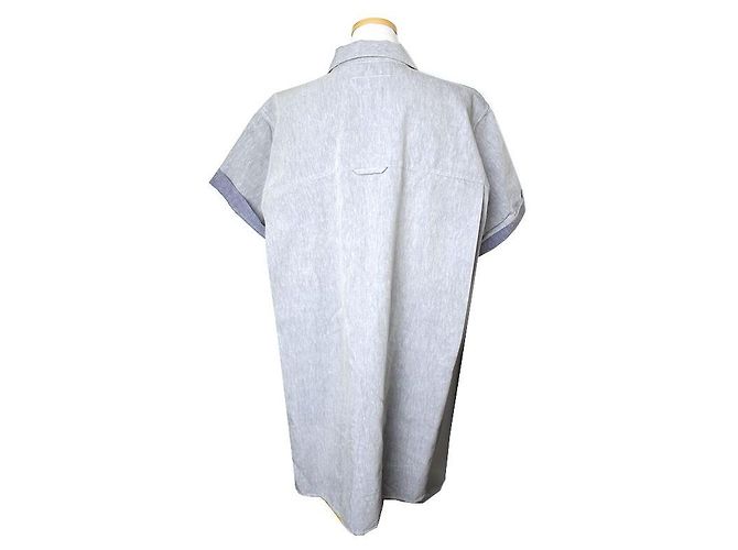 Maison Martin Margiela Grau melierte Leinenmischhemd Braun - Ansicht 2