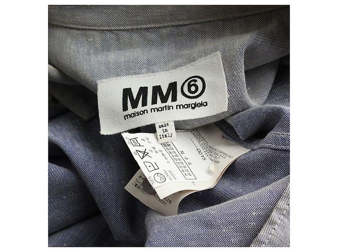 Maison Martin Margiela Grau melierte Leinenmischhemd Braun - Ansicht 3