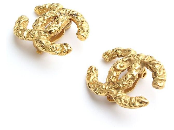 Chanel Vintage Gold CC Logo Clip-On Ohrringe Golden - Ansicht 2