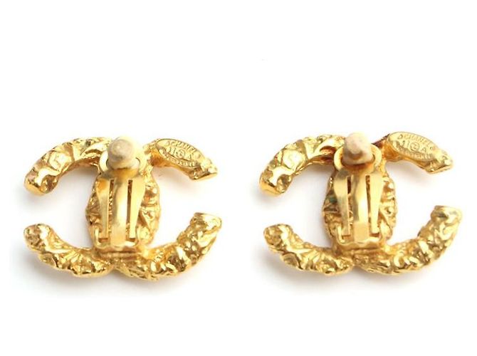 Chanel Vintage Gold CC Logo Clip-On Ohrringe Golden - Ansicht 3