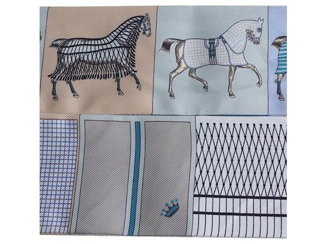 Hermès Bufanda Twilly Cheval Azul - vista 4