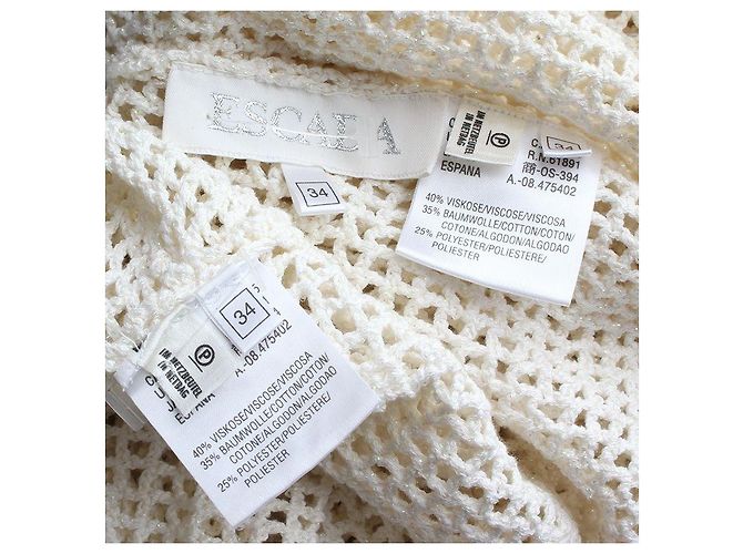 Escada Conjunto de malha com contas em marfim Branco - vista 5