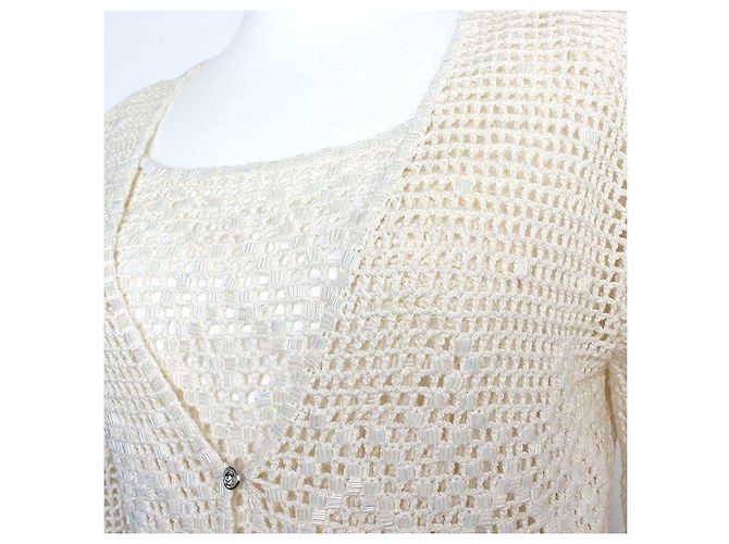 Escada Conjunto de malha com contas em marfim Branco - vista 6
