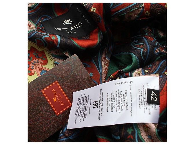 Etro Giacca in lana e cotone a righe Nero - vista 3