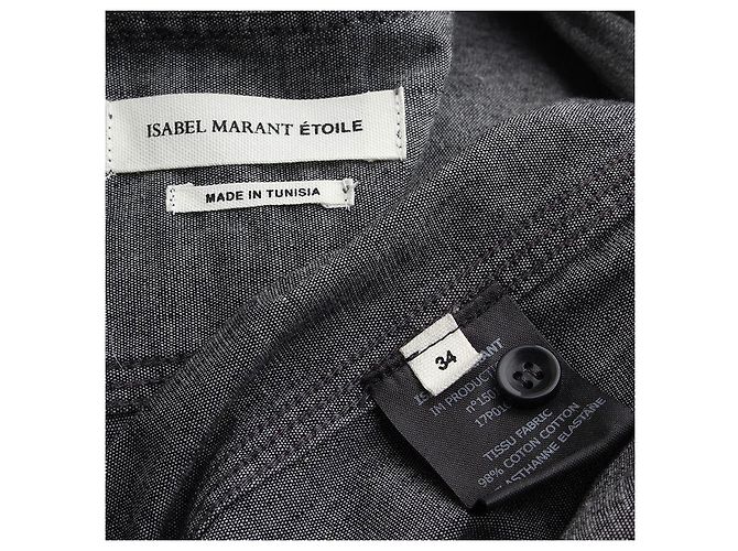 Charcoalgraue Rüschbluse Isabel Marant Étoile Braun - Ansicht 3