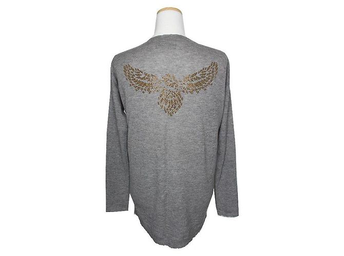 Zadig & Voltaire Top de punto de cachemira gris mezclado Zadig Voltaire Castaño - vista 2