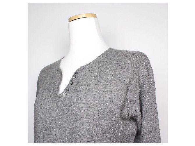 Zadig & Voltaire Top de punto de cachemira gris mezclado Zadig Voltaire Castaño - vista 4