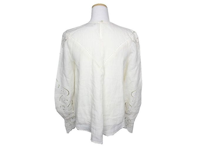 Elfenbein Spitzenbluse Isabel Marant Weiß - Ansicht 2