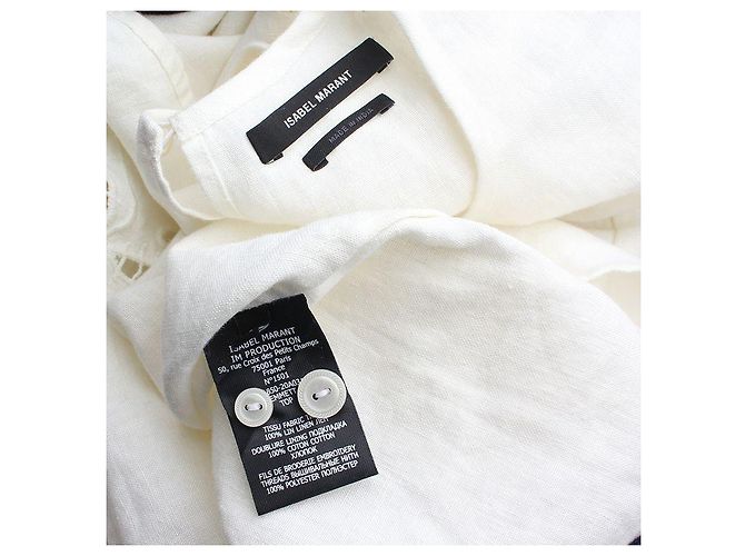 Elfenbein Spitzenbluse Isabel Marant Weiß - Ansicht 3