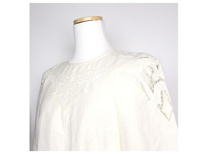 Elfenbein Spitzenbluse Isabel Marant Weiß - Ansicht 4