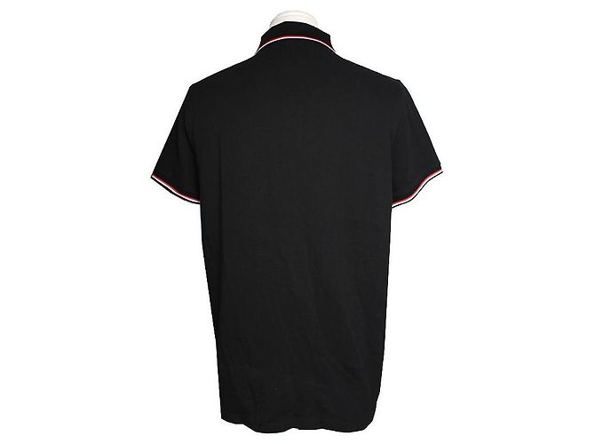 Moncler Schwarzes Piqué-Hemd für Herren - Ansicht 2