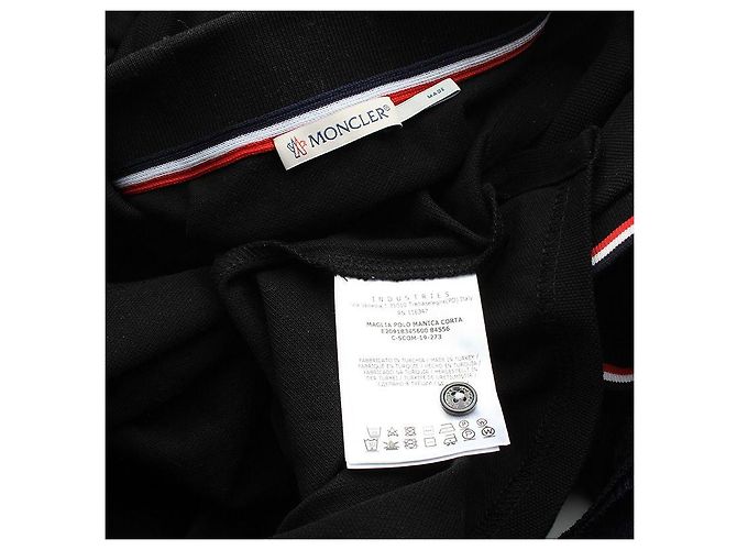 Moncler Schwarzes Piqué-Hemd für Herren - Ansicht 3
