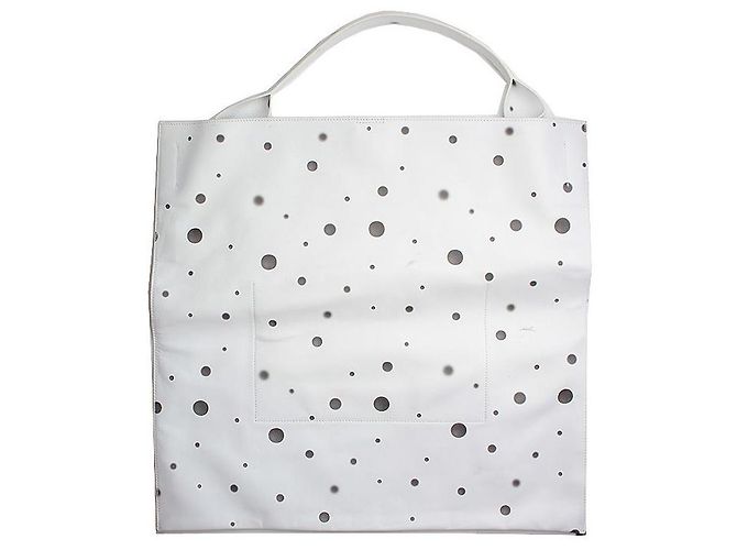 Bolsa tote grande cinza com bolinhas Jil Sander Marrom - vista 2