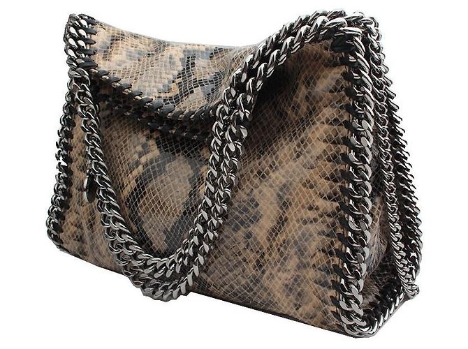 Stella Mc Cartney Stella McCartney Schultertasche aus Leder mit Python-Muster Mehrfarben - Ansicht 2