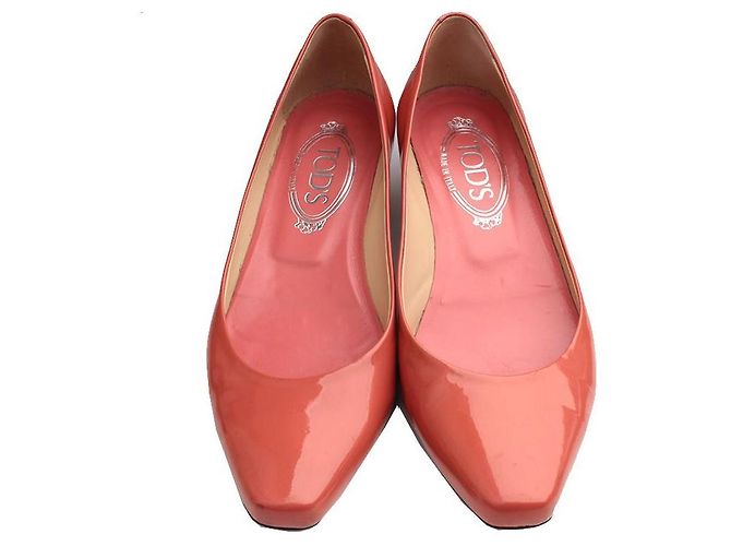 Tod's Korallenfarbene Lackschuhe Pink - Ansicht 2